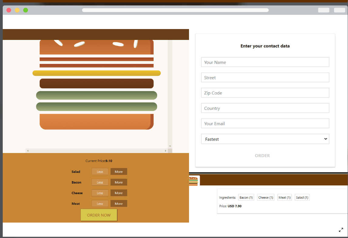 Burger Builder Web App